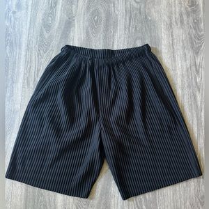 issey miyake Homme Plisse Black Pleated Shorts Size 3